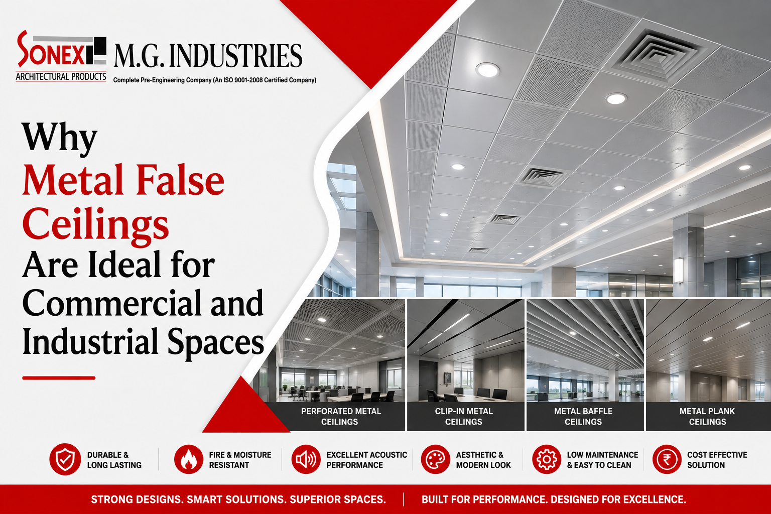 Why Metal False Ceilings Are Ideal for Commercial and Industrial Spaces