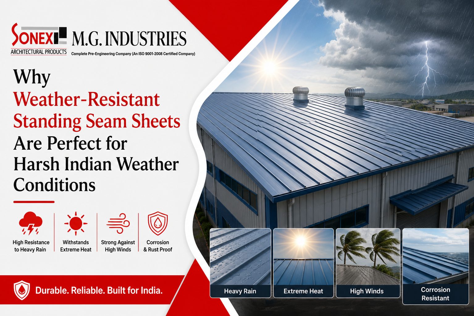 Why Weather-Resistant Standing Seam Sheets Are Perfect for Harsh Indian Weather Conditions